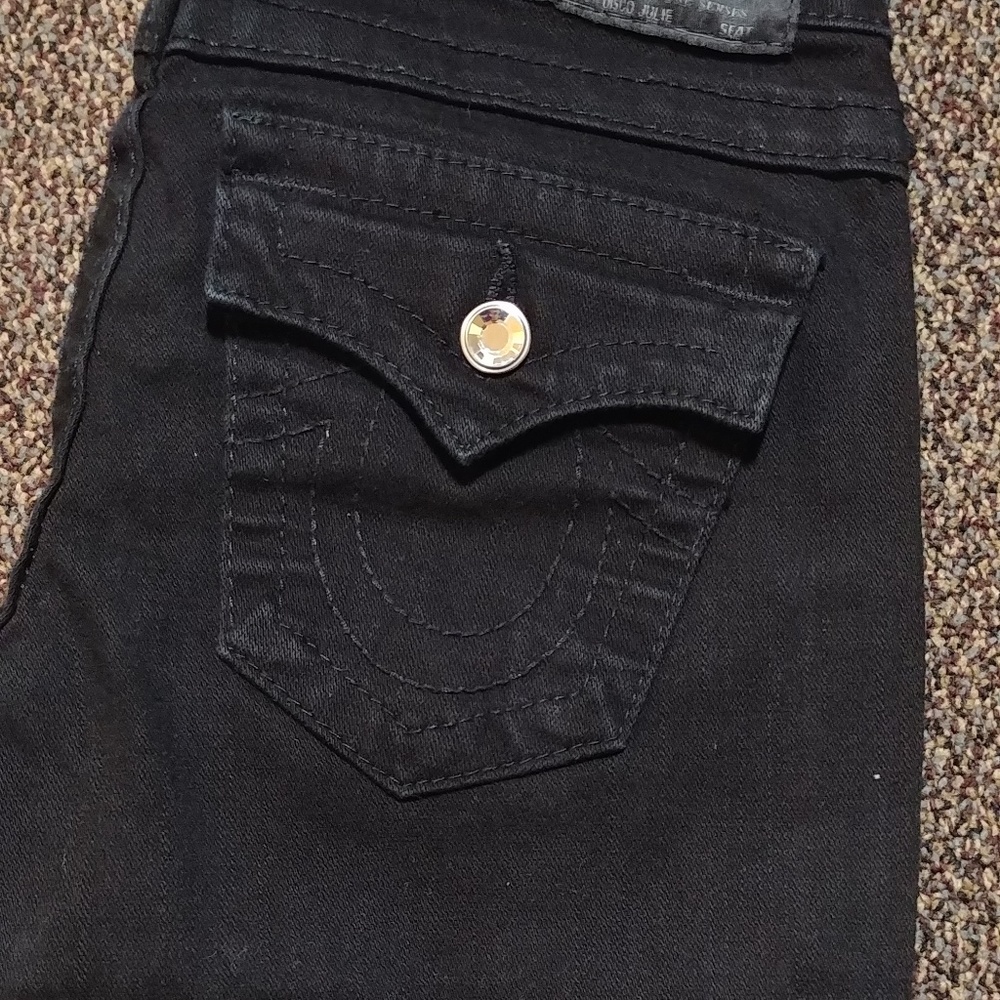 True Religion Black Skinny 24